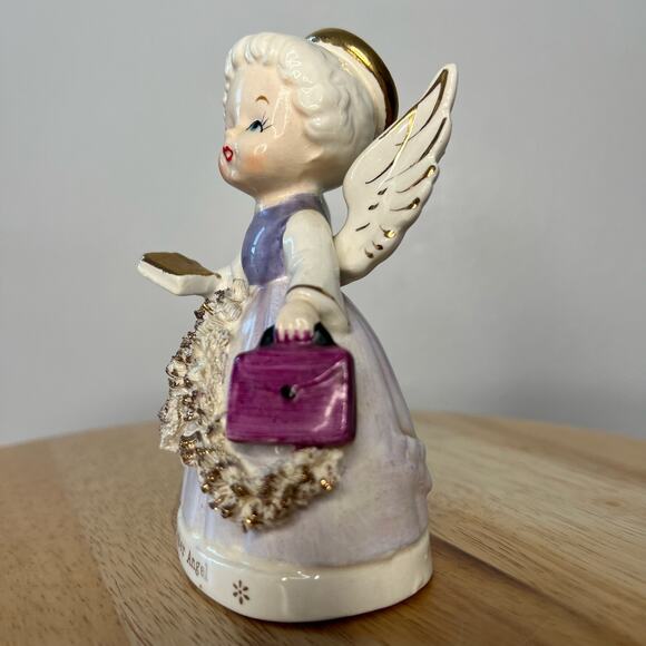 Vintage FINE A QUALITY Japan September Birthday Angel Books Figurine - Picture 5 of 11
